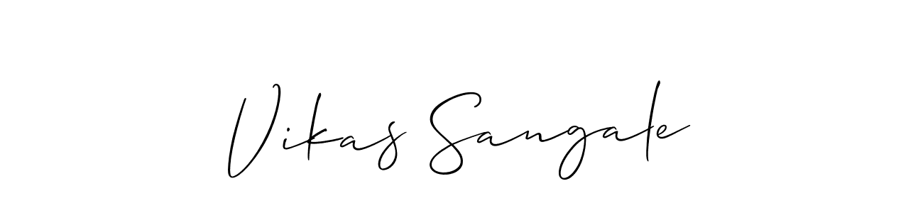 Allison_Script is a professional signature style that is perfect for those who want to add a touch of class to their signature. It is also a great choice for those who want to make their signature more unique. Get Vikas Sangale name to fancy signature for free. Vikas Sangale signature style 2 images and pictures png