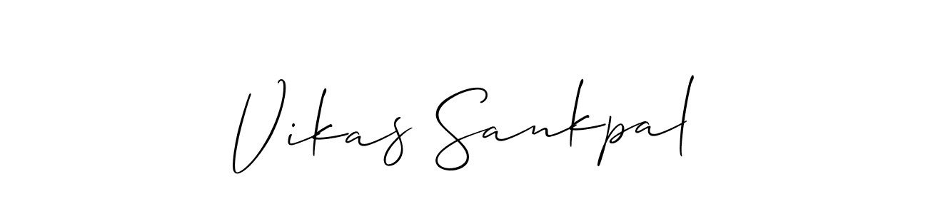 This is the best signature style for the Vikas Sankpal name. Also you like these signature font (Allison_Script). Mix name signature. Vikas Sankpal signature style 2 images and pictures png