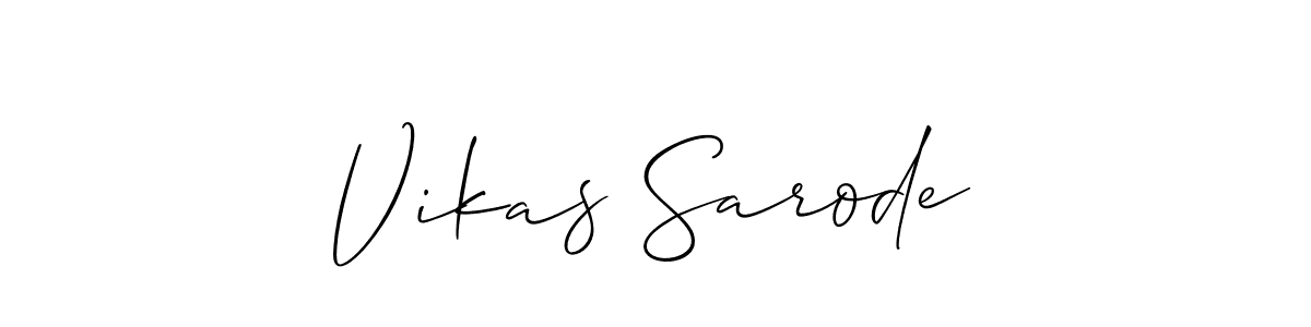 Use a signature maker to create a handwritten signature online. With this signature software, you can design (Allison_Script) your own signature for name Vikas Sarode. Vikas Sarode signature style 2 images and pictures png