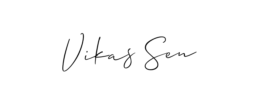 You should practise on your own different ways (Allison_Script) to write your name (Vikas Sen) in signature. don't let someone else do it for you. Vikas Sen signature style 2 images and pictures png