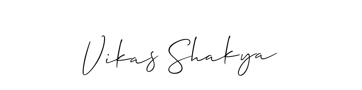 Also You can easily find your signature by using the search form. We will create Vikas Shakya name handwritten signature images for you free of cost using Allison_Script sign style. Vikas Shakya signature style 2 images and pictures png