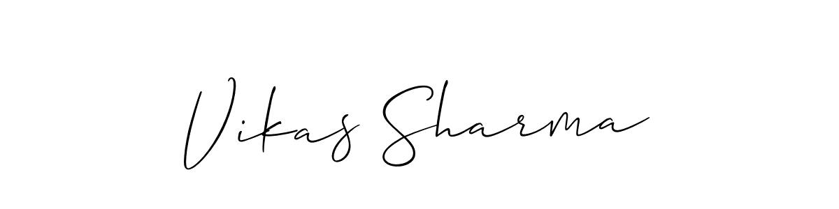 How to Draw Vikas Sharma signature style? Allison_Script is a latest design signature styles for name Vikas Sharma. Vikas Sharma signature style 2 images and pictures png