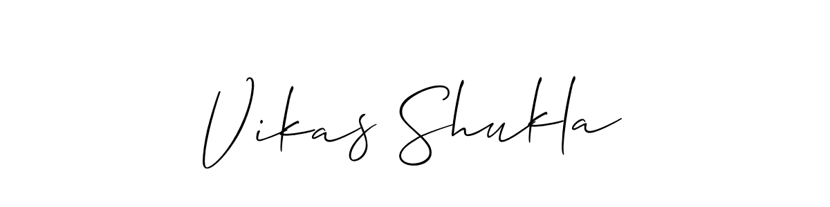 How to make Vikas Shukla name signature. Use Allison_Script style for creating short signs online. This is the latest handwritten sign. Vikas Shukla signature style 2 images and pictures png