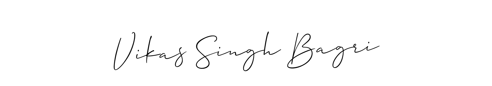 Create a beautiful signature design for name Vikas Singh Bagri. With this signature (Allison_Script) fonts, you can make a handwritten signature for free. Vikas Singh Bagri signature style 2 images and pictures png