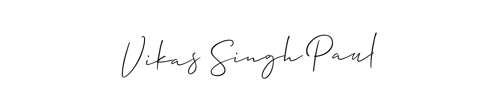 Make a beautiful signature design for name Vikas Singh Paul. With this signature (Allison_Script) style, you can create a handwritten signature for free. Vikas Singh Paul signature style 2 images and pictures png