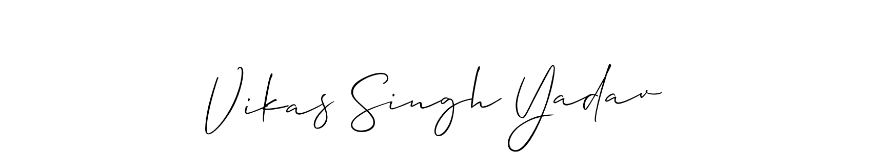 Vikas Singh Yadav stylish signature style. Best Handwritten Sign (Allison_Script) for my name. Handwritten Signature Collection Ideas for my name Vikas Singh Yadav. Vikas Singh Yadav signature style 2 images and pictures png