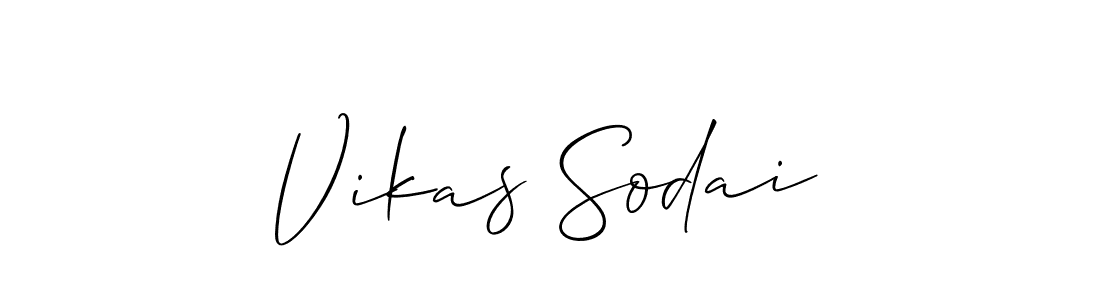 The best way (Allison_Script) to make a short signature is to pick only two or three words in your name. The name Vikas Sodai include a total of six letters. For converting this name. Vikas Sodai signature style 2 images and pictures png
