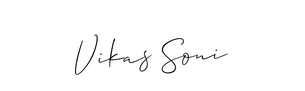 How to Draw Vikas Soni signature style? Allison_Script is a latest design signature styles for name Vikas Soni. Vikas Soni signature style 2 images and pictures png