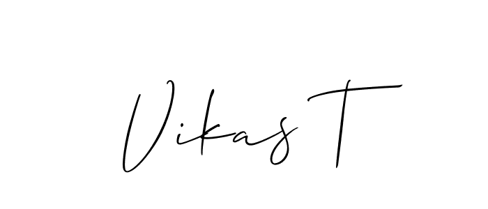 Design your own signature with our free online signature maker. With this signature software, you can create a handwritten (Allison_Script) signature for name Vikas T. Vikas T signature style 2 images and pictures png
