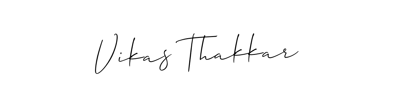 How to make Vikas Thakkar signature? Allison_Script is a professional autograph style. Create handwritten signature for Vikas Thakkar name. Vikas Thakkar signature style 2 images and pictures png