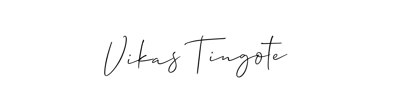 How to Draw Vikas Tingote signature style? Allison_Script is a latest design signature styles for name Vikas Tingote. Vikas Tingote signature style 2 images and pictures png