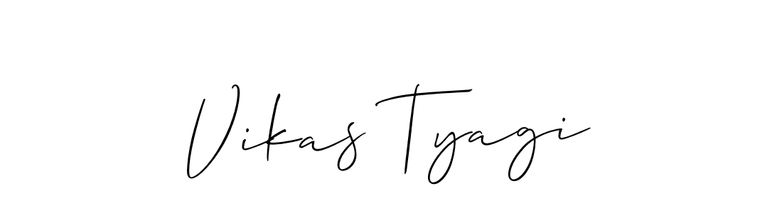 How to make Vikas Tyagi name signature. Use Allison_Script style for creating short signs online. This is the latest handwritten sign. Vikas Tyagi signature style 2 images and pictures png