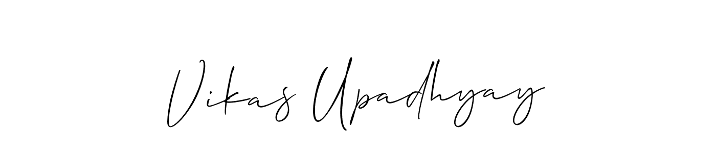 The best way (Allison_Script) to make a short signature is to pick only two or three words in your name. The name Vikas Upadhyay include a total of six letters. For converting this name. Vikas Upadhyay signature style 2 images and pictures png