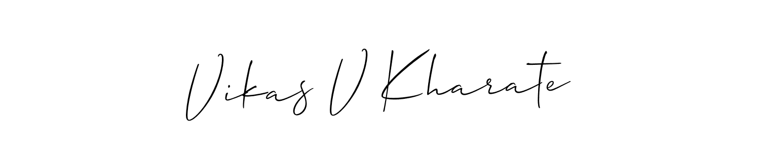 You can use this online signature creator to create a handwritten signature for the name Vikas V Kharate. This is the best online autograph maker. Vikas V Kharate signature style 2 images and pictures png