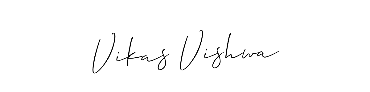 It looks lik you need a new signature style for name Vikas Vishwa. Design unique handwritten (Allison_Script) signature with our free signature maker in just a few clicks. Vikas Vishwa signature style 2 images and pictures png