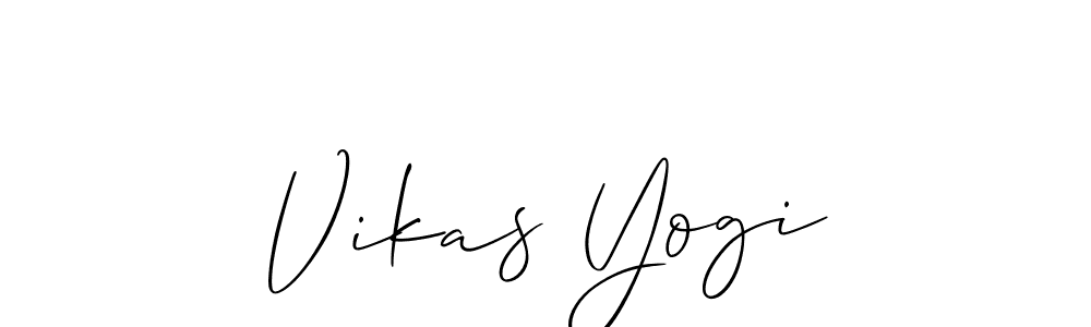 The best way (Allison_Script) to make a short signature is to pick only two or three words in your name. The name Vikas Yogi include a total of six letters. For converting this name. Vikas Yogi signature style 2 images and pictures png