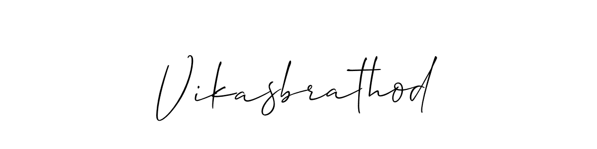 Use a signature maker to create a handwritten signature online. With this signature software, you can design (Allison_Script) your own signature for name Vikasbrathod. Vikasbrathod signature style 2 images and pictures png