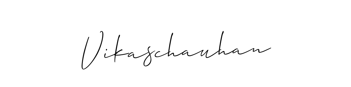How to make Vikaschauhan signature? Allison_Script is a professional autograph style. Create handwritten signature for Vikaschauhan name. Vikaschauhan signature style 2 images and pictures png