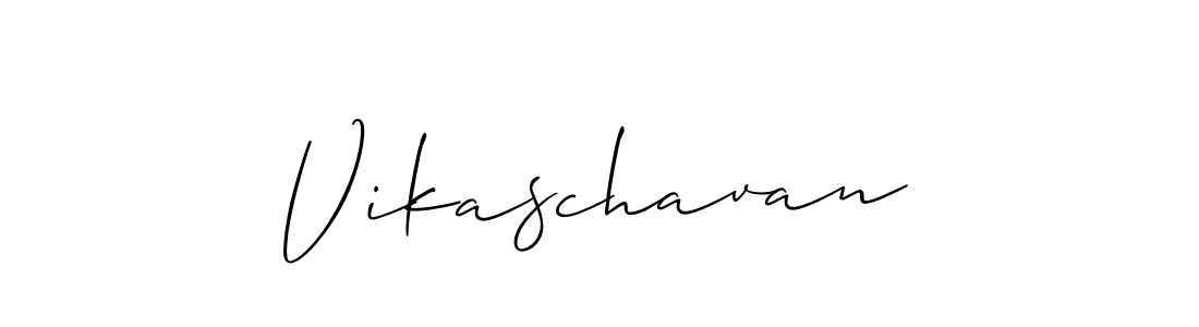 Make a beautiful signature design for name Vikaschavan. With this signature (Allison_Script) style, you can create a handwritten signature for free. Vikaschavan signature style 2 images and pictures png