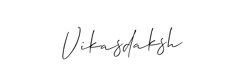 It looks lik you need a new signature style for name Vikasdaksh. Design unique handwritten (Allison_Script) signature with our free signature maker in just a few clicks. Vikasdaksh signature style 2 images and pictures png
