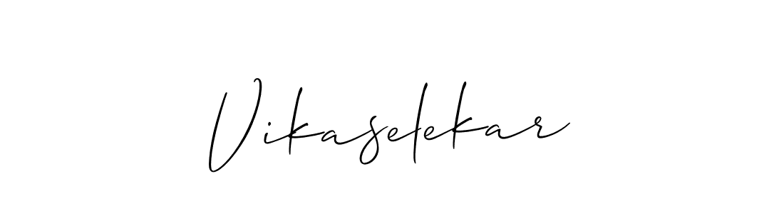 Use a signature maker to create a handwritten signature online. With this signature software, you can design (Allison_Script) your own signature for name Vikaselekar. Vikaselekar signature style 2 images and pictures png