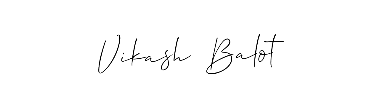 It looks lik you need a new signature style for name Vikash  Balot. Design unique handwritten (Allison_Script) signature with our free signature maker in just a few clicks. Vikash  Balot signature style 2 images and pictures png