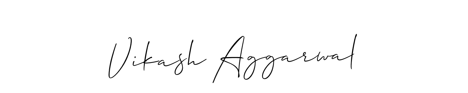 Vikash Aggarwal stylish signature style. Best Handwritten Sign (Allison_Script) for my name. Handwritten Signature Collection Ideas for my name Vikash Aggarwal. Vikash Aggarwal signature style 2 images and pictures png