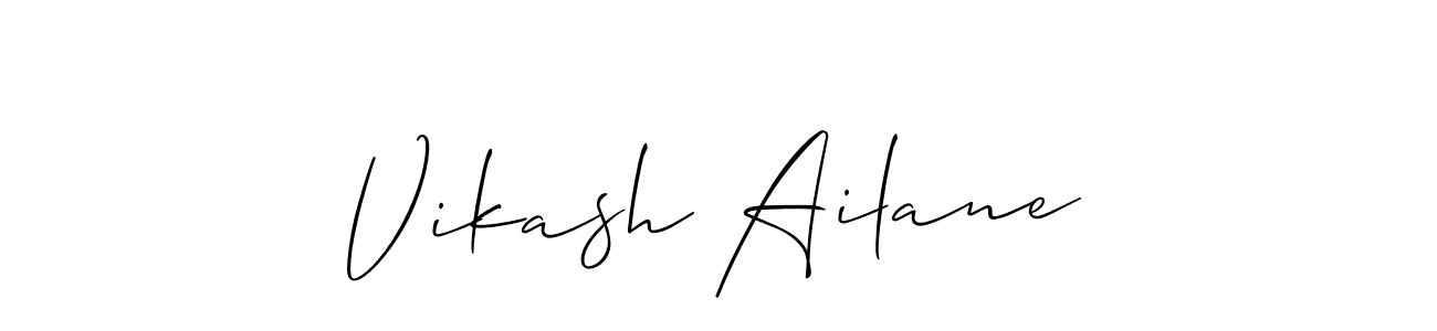 How to make Vikash Ailane signature? Allison_Script is a professional autograph style. Create handwritten signature for Vikash Ailane name. Vikash Ailane signature style 2 images and pictures png
