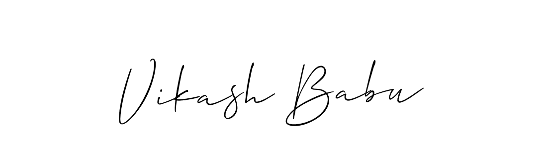 Design your own signature with our free online signature maker. With this signature software, you can create a handwritten (Allison_Script) signature for name Vikash Babu. Vikash Babu signature style 2 images and pictures png