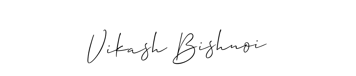 Also we have Vikash Bishnoi name is the best signature style. Create professional handwritten signature collection using Allison_Script autograph style. Vikash Bishnoi signature style 2 images and pictures png