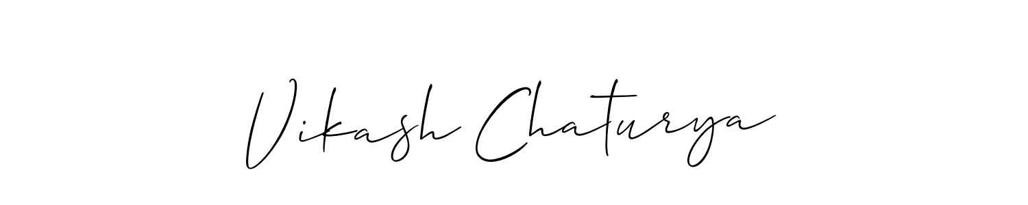 You should practise on your own different ways (Allison_Script) to write your name (Vikash Chaturya) in signature. don't let someone else do it for you. Vikash Chaturya signature style 2 images and pictures png