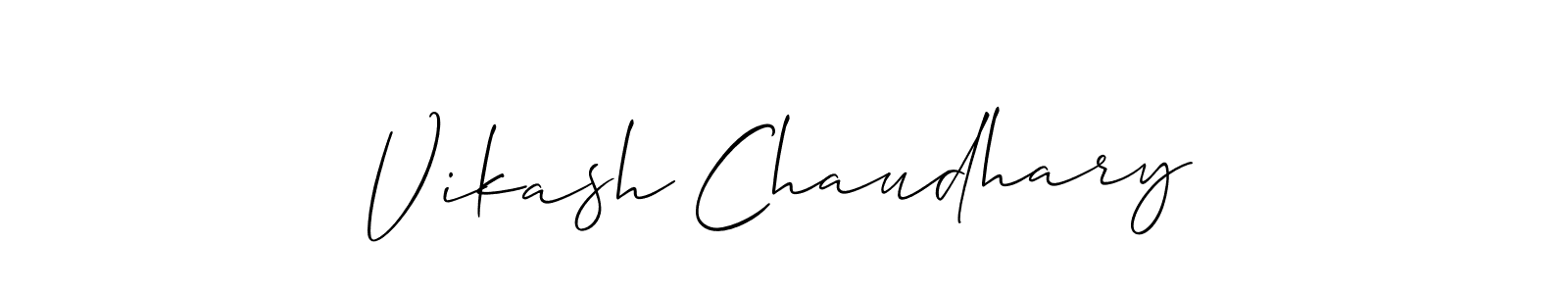 Make a beautiful signature design for name Vikash Chaudhary. With this signature (Allison_Script) style, you can create a handwritten signature for free. Vikash Chaudhary signature style 2 images and pictures png