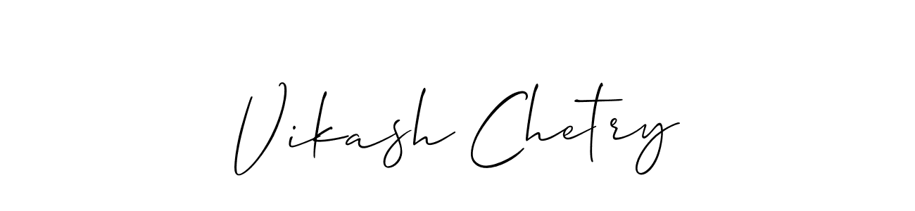 You should practise on your own different ways (Allison_Script) to write your name (Vikash Chetry) in signature. don't let someone else do it for you. Vikash Chetry signature style 2 images and pictures png