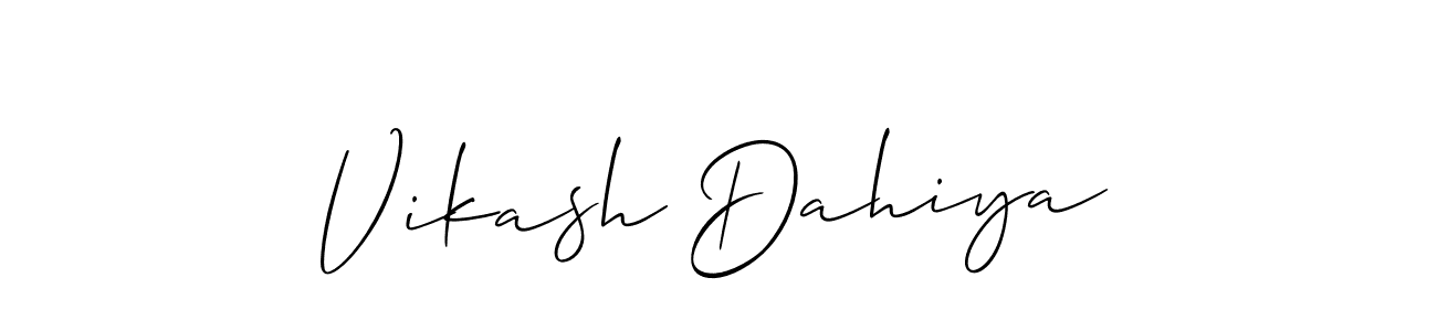 if you are searching for the best signature style for your name Vikash Dahiya. so please give up your signature search. here we have designed multiple signature styles  using Allison_Script. Vikash Dahiya signature style 2 images and pictures png