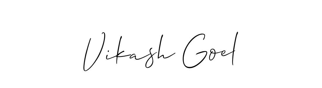 You should practise on your own different ways (Allison_Script) to write your name (Vikash Goel) in signature. don't let someone else do it for you. Vikash Goel signature style 2 images and pictures png