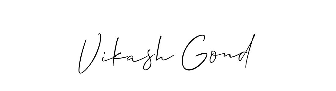 if you are searching for the best signature style for your name Vikash Gond. so please give up your signature search. here we have designed multiple signature styles  using Allison_Script. Vikash Gond signature style 2 images and pictures png