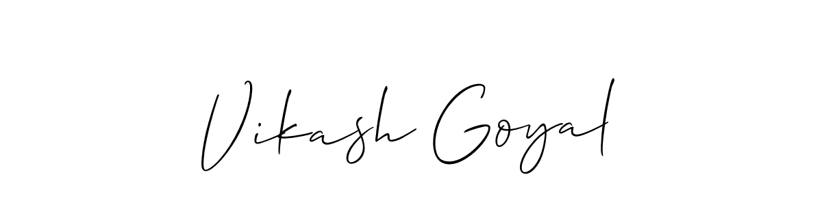 How to make Vikash Goyal signature? Allison_Script is a professional autograph style. Create handwritten signature for Vikash Goyal name. Vikash Goyal signature style 2 images and pictures png