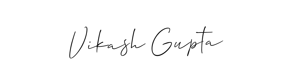 Use a signature maker to create a handwritten signature online. With this signature software, you can design (Allison_Script) your own signature for name Vikash Gupta. Vikash Gupta signature style 2 images and pictures png