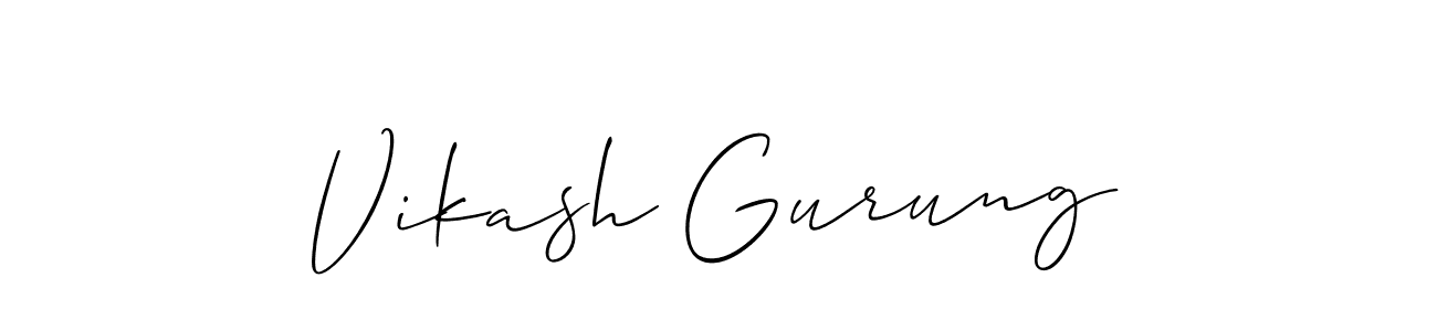 Make a beautiful signature design for name Vikash Gurung. Use this online signature maker to create a handwritten signature for free. Vikash Gurung signature style 2 images and pictures png