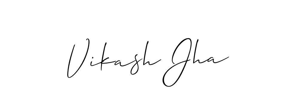 Vikash Jha stylish signature style. Best Handwritten Sign (Allison_Script) for my name. Handwritten Signature Collection Ideas for my name Vikash Jha. Vikash Jha signature style 2 images and pictures png