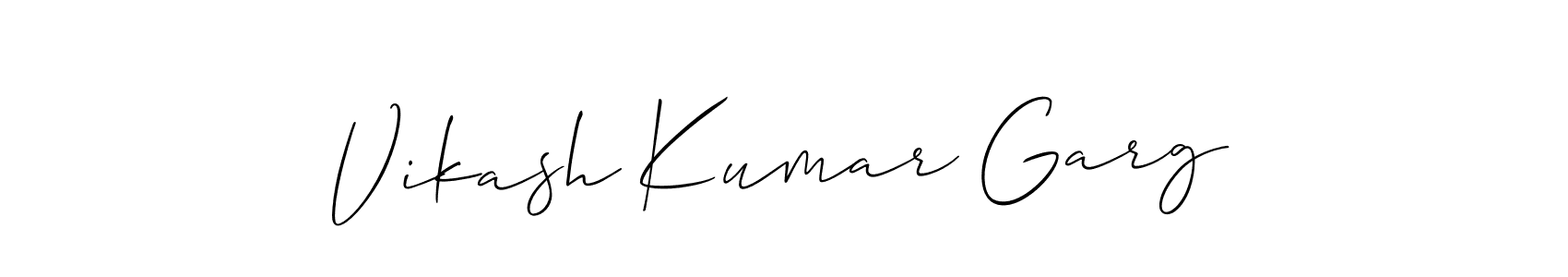 Also You can easily find your signature by using the search form. We will create Vikash Kumar Garg name handwritten signature images for you free of cost using Allison_Script sign style. Vikash Kumar Garg signature style 2 images and pictures png