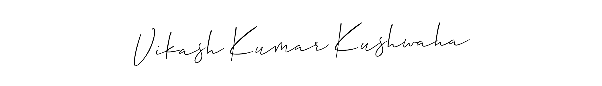 You should practise on your own different ways (Allison_Script) to write your name (Vikash Kumar Kushwaha) in signature. don't let someone else do it for you. Vikash Kumar Kushwaha signature style 2 images and pictures png