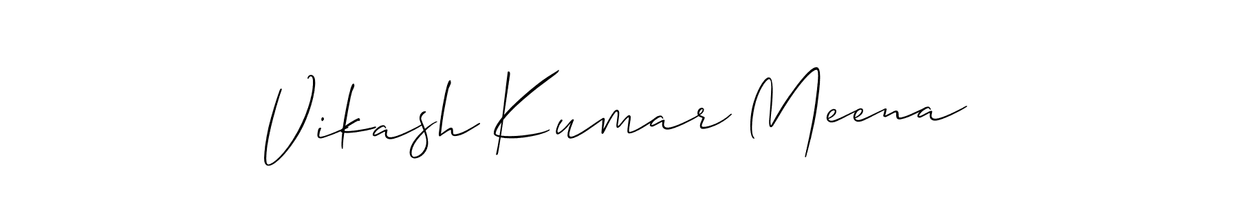 How to Draw Vikash Kumar Meena signature style? Allison_Script is a latest design signature styles for name Vikash Kumar Meena. Vikash Kumar Meena signature style 2 images and pictures png