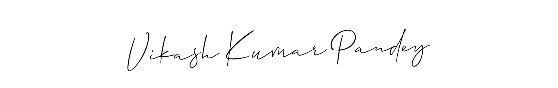 Use a signature maker to create a handwritten signature online. With this signature software, you can design (Allison_Script) your own signature for name Vikash Kumar Pandey. Vikash Kumar Pandey signature style 2 images and pictures png