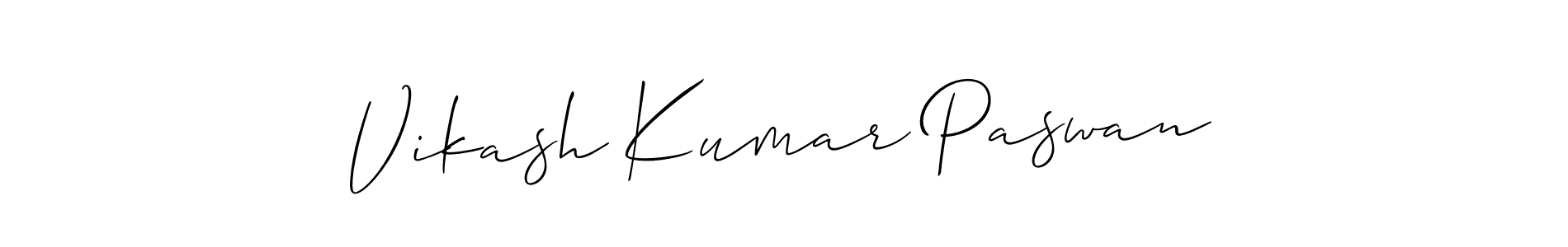 You should practise on your own different ways (Allison_Script) to write your name (Vikash Kumar Paswan) in signature. don't let someone else do it for you. Vikash Kumar Paswan signature style 2 images and pictures png