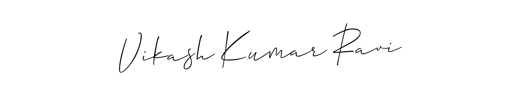 Create a beautiful signature design for name Vikash Kumar Ravi. With this signature (Allison_Script) fonts, you can make a handwritten signature for free. Vikash Kumar Ravi signature style 2 images and pictures png
