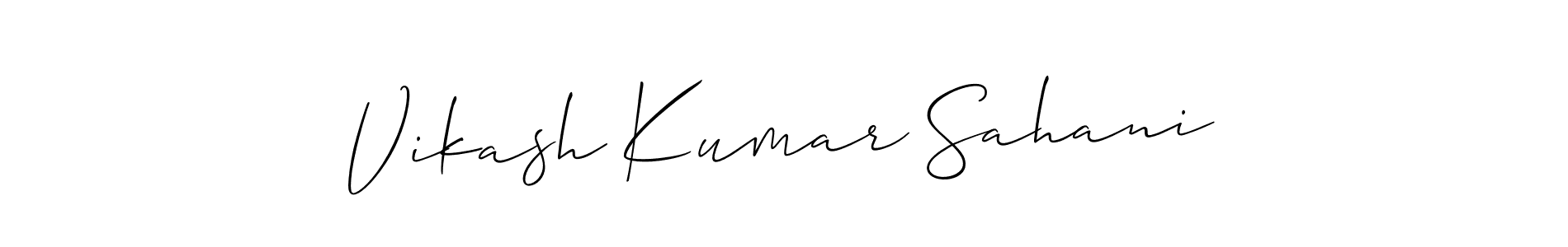 Design your own signature with our free online signature maker. With this signature software, you can create a handwritten (Allison_Script) signature for name Vikash Kumar Sahani. Vikash Kumar Sahani signature style 2 images and pictures png
