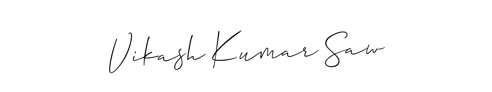 It looks lik you need a new signature style for name Vikash Kumar Saw. Design unique handwritten (Allison_Script) signature with our free signature maker in just a few clicks. Vikash Kumar Saw signature style 2 images and pictures png