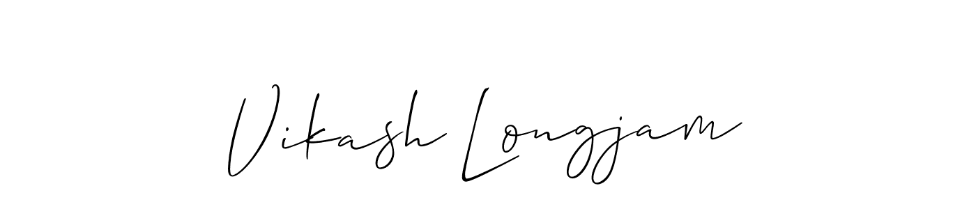 Vikash Longjam stylish signature style. Best Handwritten Sign (Allison_Script) for my name. Handwritten Signature Collection Ideas for my name Vikash Longjam. Vikash Longjam signature style 2 images and pictures png