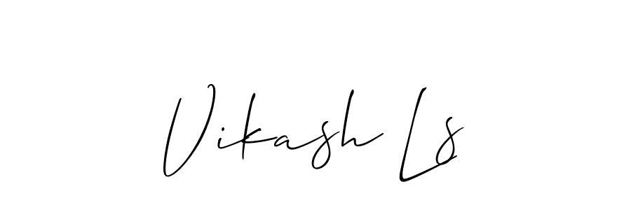 if you are searching for the best signature style for your name Vikash Ls. so please give up your signature search. here we have designed multiple signature styles  using Allison_Script. Vikash Ls signature style 2 images and pictures png